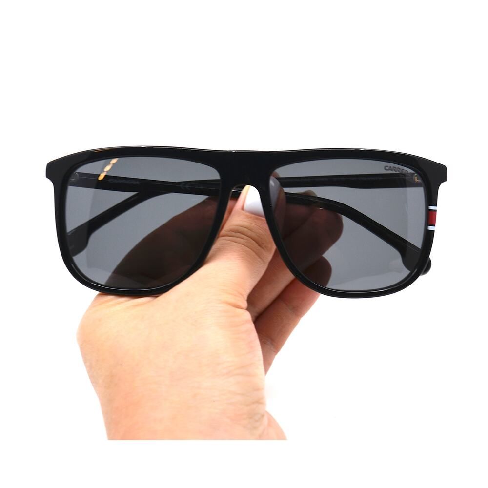 NEW CARRERA 218/S 807 BLACK GREY POLARIZED AUTHENTIC SUNGLASSES - Picture 10 of 11